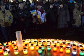 Мітинг, присвячений річниці Євромайдану