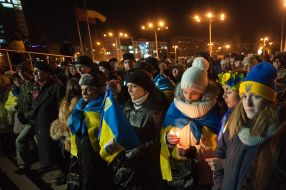 Митинг, посвященный годовщине Евромайдана