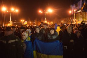 Митинг, посвященный годовщине Евромайдана