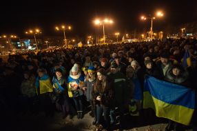 Митинг, посвященный годовщине Евромайдана