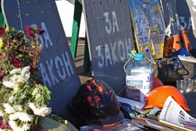 Improvised museum dedicated to the Maidan