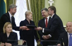 Dalia Grybauskaite and Petro Poroshenko