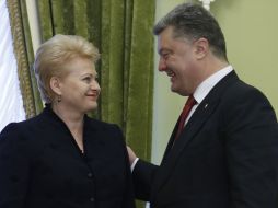 Dalia Grybauskaite and Petro Poroshenko
