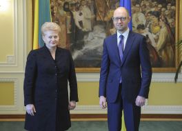 Dalia Grybauskaite and Arseniy Yatsenyuk