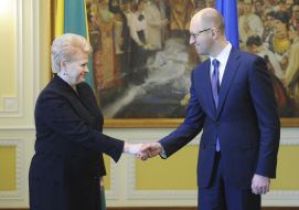 Dalia Grybauskaite and Arseniy Yatsenyuk