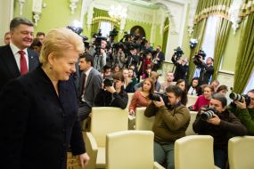 Dalia Grybauskaite and Petro Poroshenko