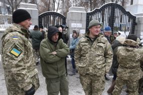 Soldiers of  "Aydar" volunteer battalion