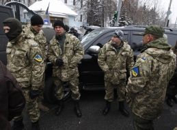 Soldiers of  "Aydar" volunteer battalion