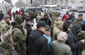 Soldiers of  "Aydar" volunteer battalion