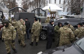 Soldiers of  "Aydar" volunteer battalion