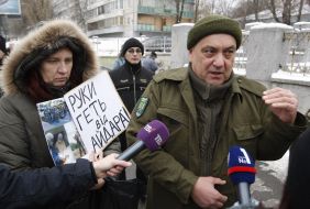Soldiers of  "Aydar" volunteer battalion