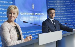 Pavel Klimkin and Margot Wallström