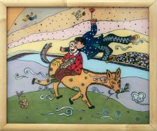 Exhibition of paintings on glass