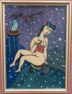 Exhibition of paintings on glass