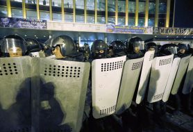 Activists picket Palace of Arts "Ukraine"