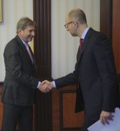 Johannes Hahn and Arseniy Yatsenyuk