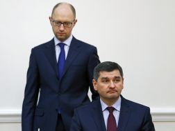 Arseniy Yatsenyuk and Igor Prokopiv