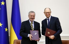 Werner Hoyer and Arseniy Yatsenyuk