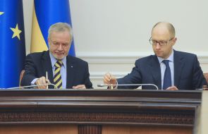 Вернер Хойер і Арсеній Яценюк