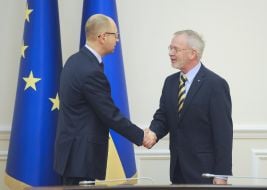 Вернер Хойер і Арсеній Яценюк