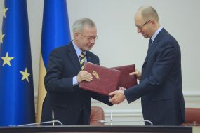 Вернер Хойер і Арсеній Яценюк