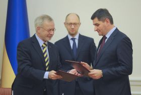 Вернер Хойер, Арсеній Яценюк та Ігор Прокопів