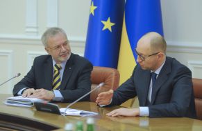 Вернер Хойер і Арсеній Яценюк