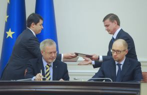 Вернер Хойер і Арсеній Яценюк