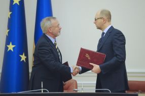 Вернер Хойер і Арсеній Яценюк