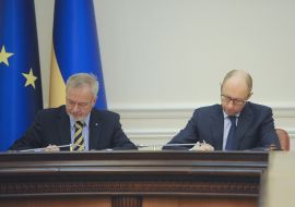 Вернер Хойер і Арсеній Яценюк