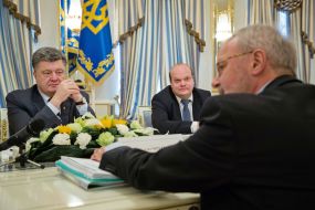 Meeting of Petro Poroshenko and Werner Hoyer