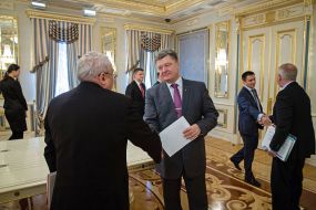 Meeting of Petro Poroshenko and Werner Hoyer