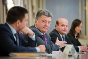 Meeting of Petro Poroshenko and Gianni Pittella