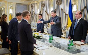Meeting of Petro Poroshenko and Gianni Pittella