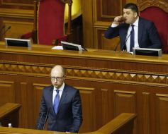 Arseniy Yatsenyuk and Vladimir Groysman