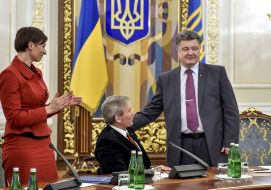 Petr Poroshenko and Valery Sushkevich