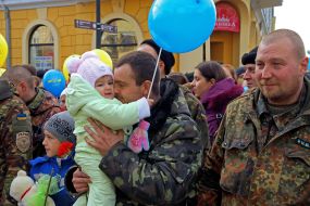 Meeting of 128th brigade soldiers