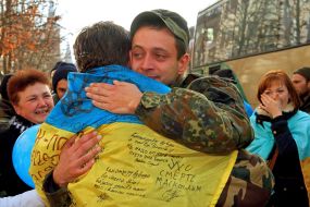 Meeting of 128th brigade soldiers