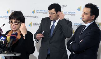 Aivaras Abromavicius, Natalia Yaresko and Alexander Kvitashvili