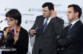 Aivaras Abromavicius, Natalia Yaresko and Alexander Kvitashvili