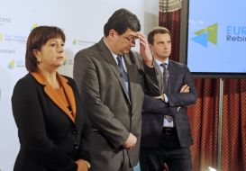 Aivaras Abromavicius, Natalia Yaresko and Alexander Kvitashvili