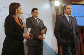 Aivaras Abromavicius, Natalia Yaresko and Alexander Kvitashvili