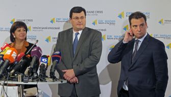 Aivaras Abromavicius, Natalia Yaresko and Alexander Kvitashvili