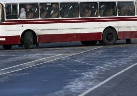 Bus with soldiers
