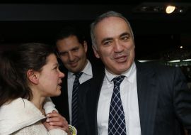 Ivan Tyutrin, Garri Kasparov and Ruslana Lyzhichko