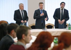 Vasily Vovk, Valentin Nalyvaychenko and Markiyan Lubkivskyy