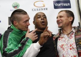 Олег Скрипка, Александр Усик и Джеймс Али Башир