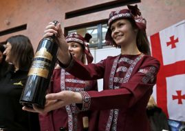 The stand of the Georgia Embassy