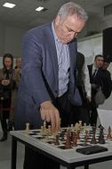 Garry Kasparov held a session of the game of chess