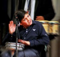 Member of gypsy jazz group